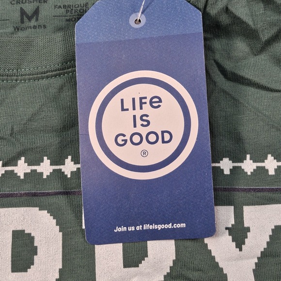 Life is Good Happy Howlidays LS Top Womens M Graphic Christmas Festive Holiday - Picture 4 of 13